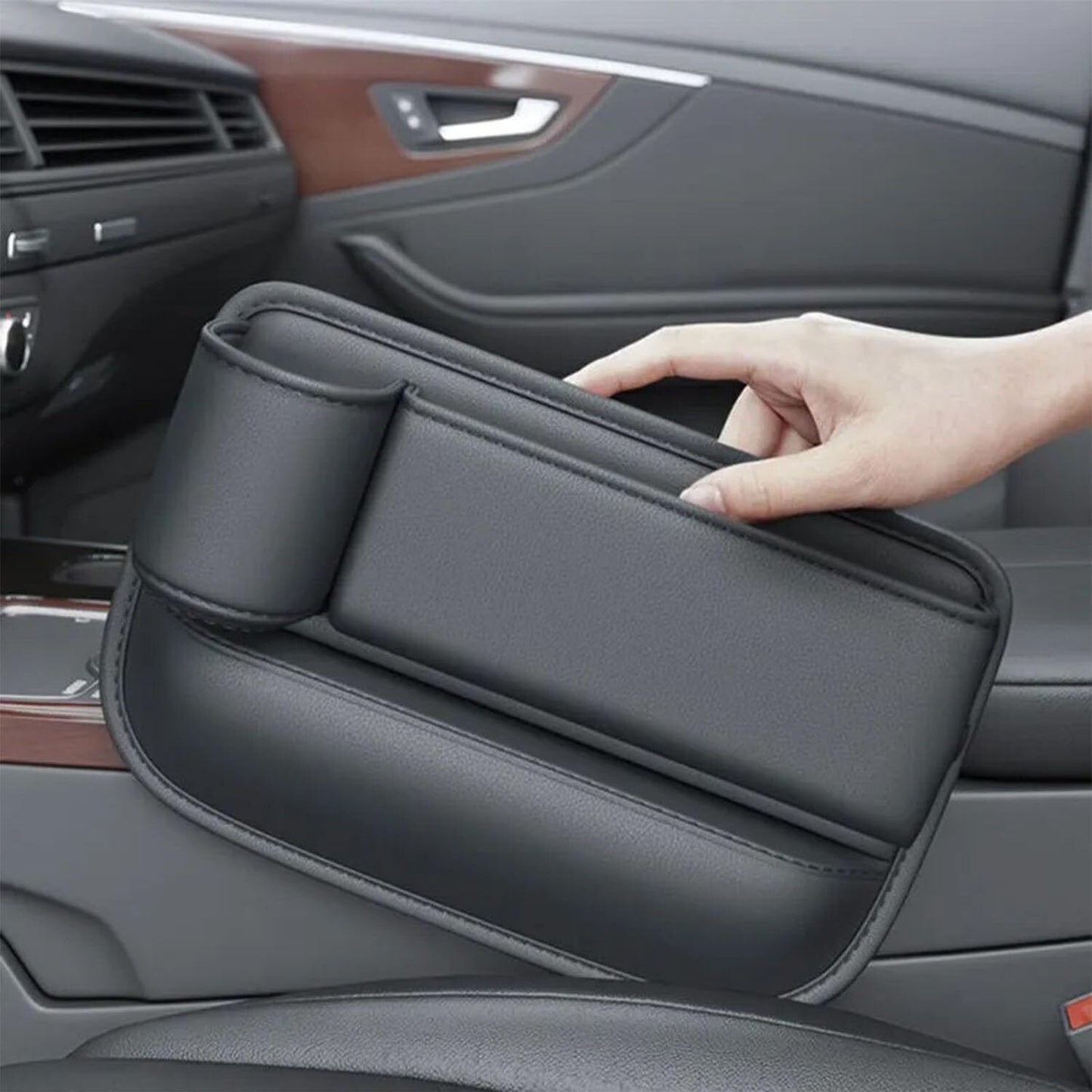Car Seat Gap Storage, New Upgraded Car Seat Storage Box With Cup Holder