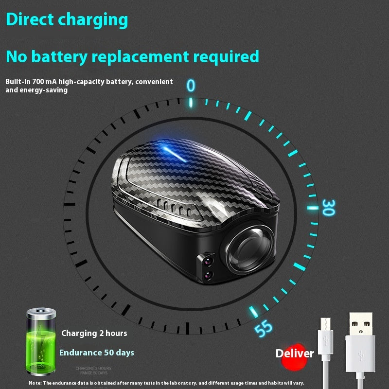Carbon Fiber Pattern Lamp Car Infrared Induction Wireless Door Light