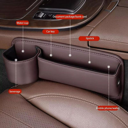 Car Seat Gap Storage, New Upgraded Car Seat Storage Box With Cup Holder