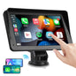Portable Car Stereo Wireless CarPlay & Android Auto, Car Radio 7inches Touchscreen, Bluetooth5.0, Mirror Link, Maps Navigation, Voice Control, AUX Cable Vehicles